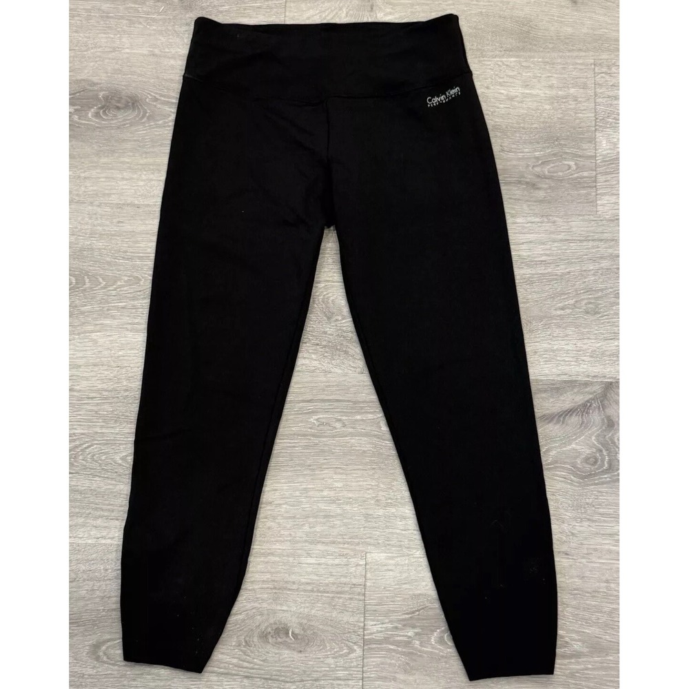 Calvin Klein Performance Leggings Women XS Black Stretch Athletic‎ Yoga Spandex